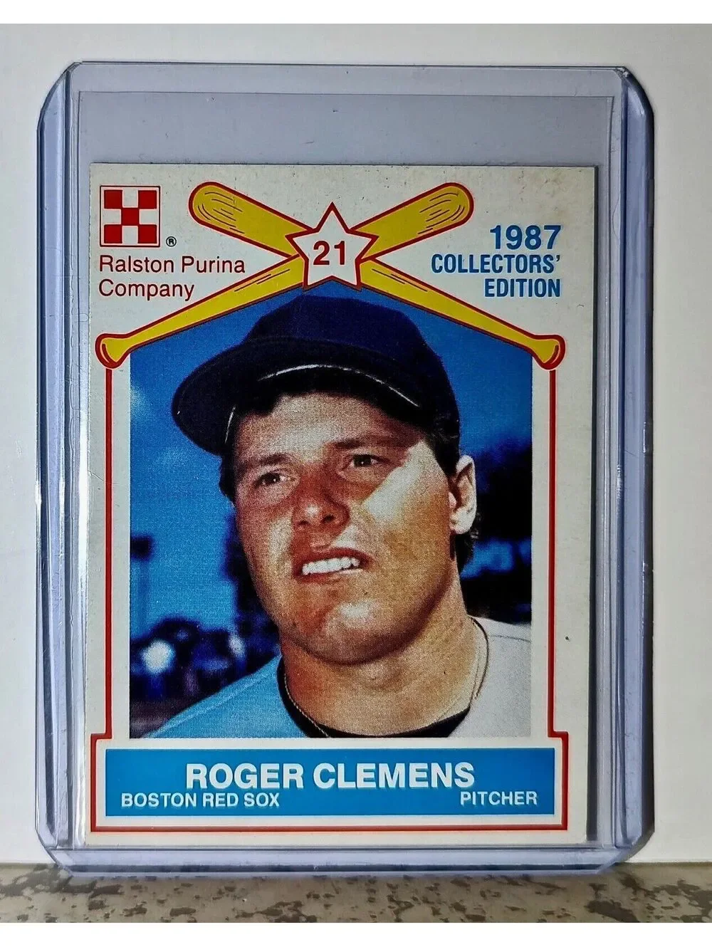 Roger Clemens 1987 Ralston Purina Company MLB #10 Baseball Card Boston Red Sox